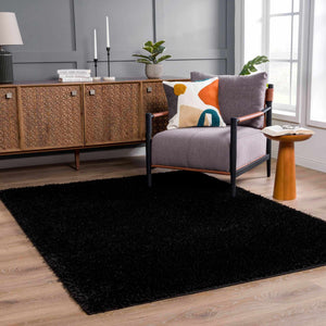 Boutique Rugs Faina Solid Black Shag Washable Area Rug - view 17