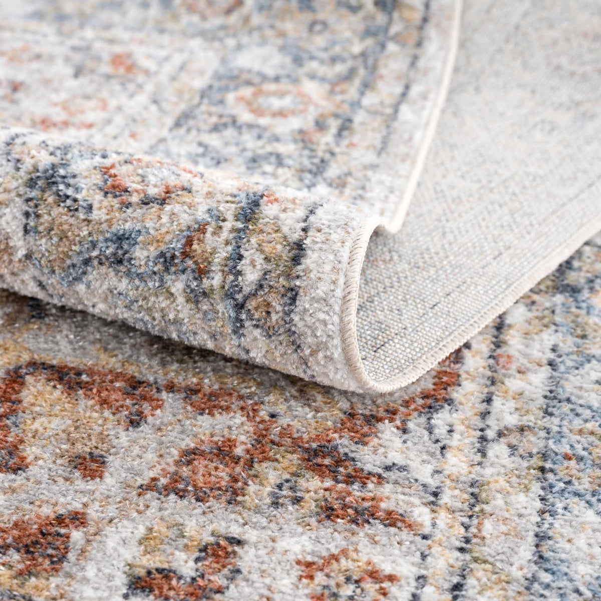 Boutique Rugs Akram Gray & Orange Washable Area Rug - view 16