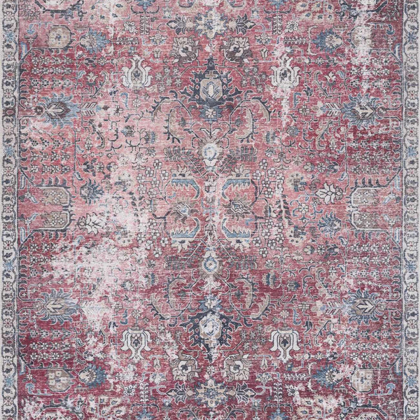 Burgundy Holi-2303 Washable Area Rug