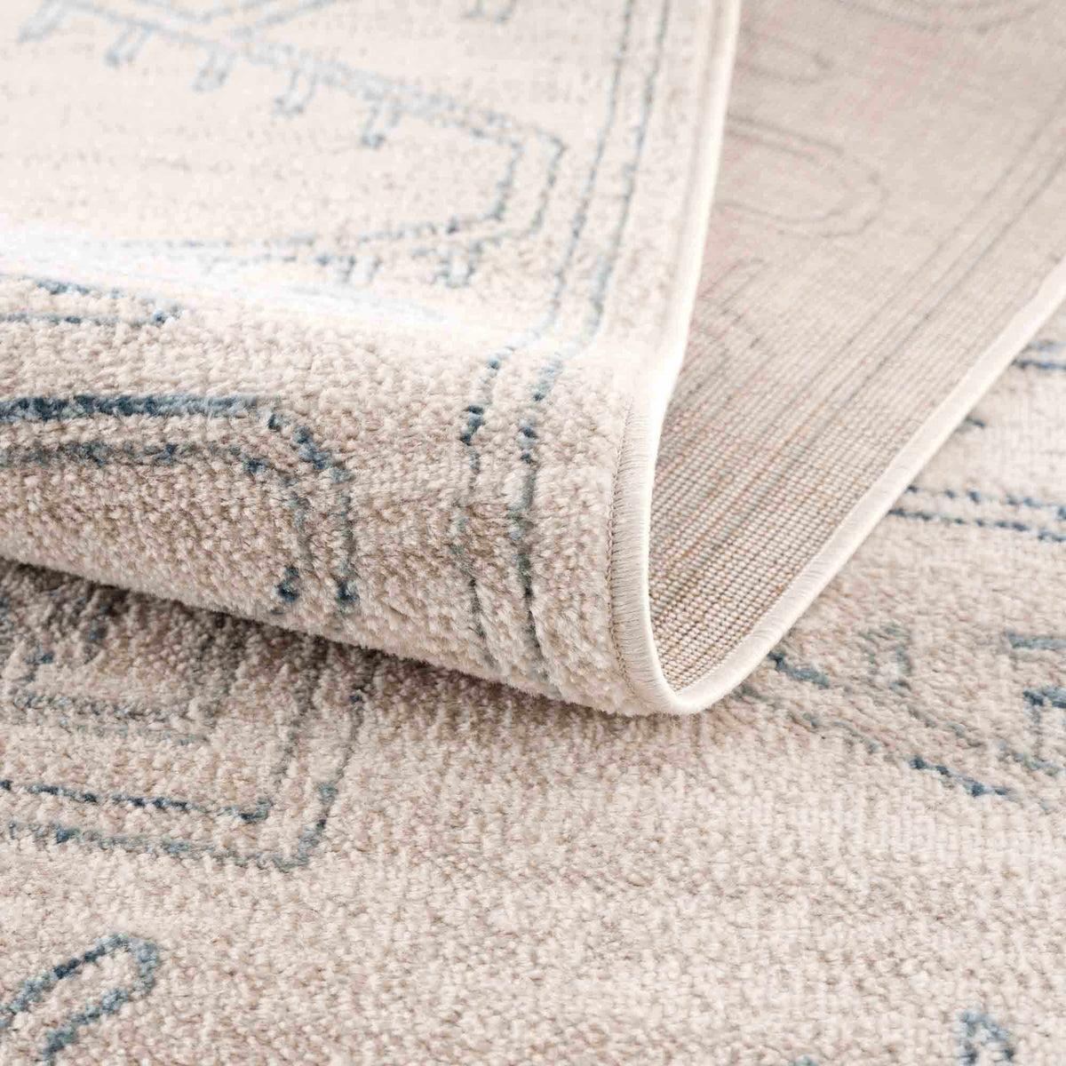 Boutique Rugs Divya Cream & Silver Blue Area Rug - view 6