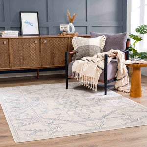 Boutique Rugs Divya Cream & Silver Blue Area Rug - view 5