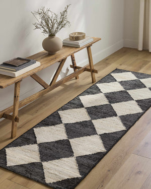 Andrin Black Area Rug