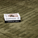 Washable Wool Rug - Green