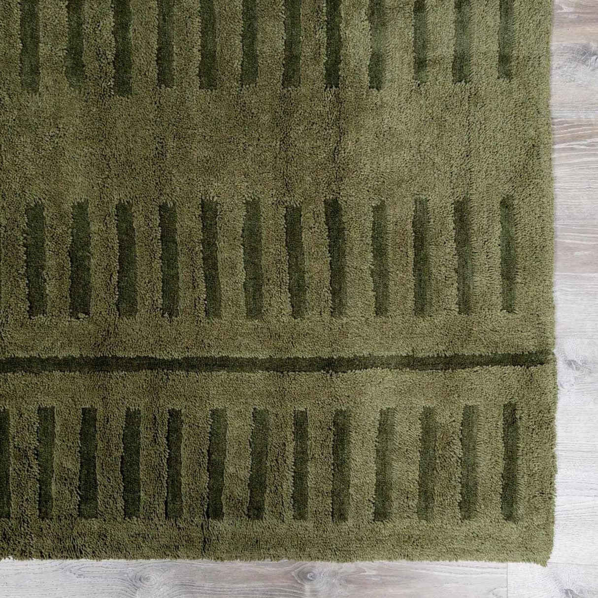 Washable Wool Rug - Green