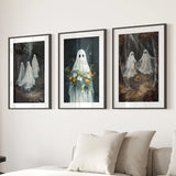 Halloween Ghosts in the Forest Wall Art Prints