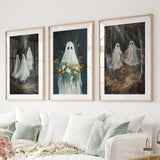 Halloween Ghosts in the Forest Wall Art Prints