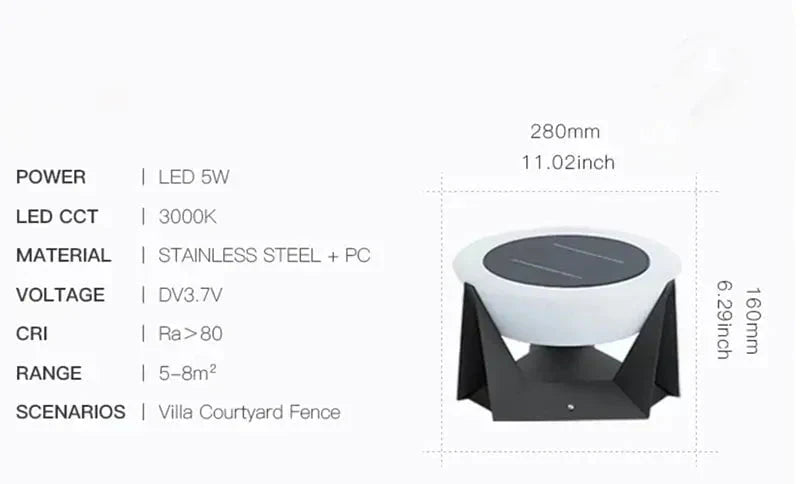 LED Outdoor Post Light for Entrance Pathway Garden
