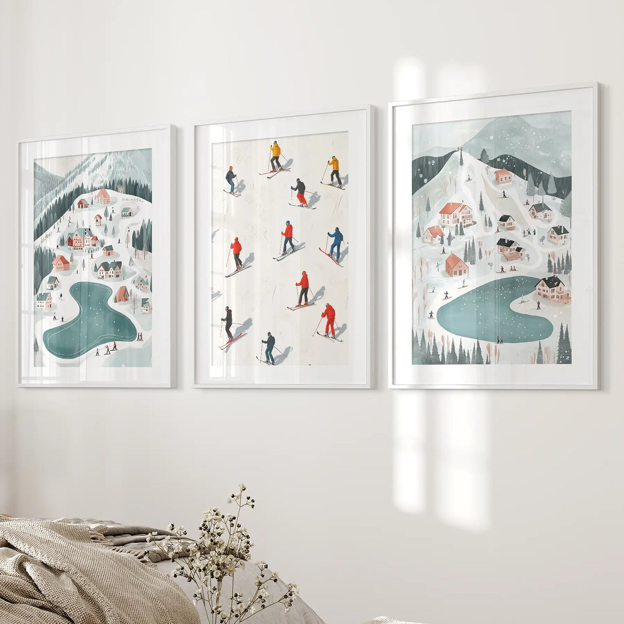 Festive Holiday Home Decor Christmas Village Set