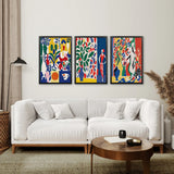 Modern Colorful Floral Matisse Wall Art Set