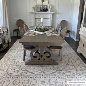Hiti Cream Flat Pile Washable Rug