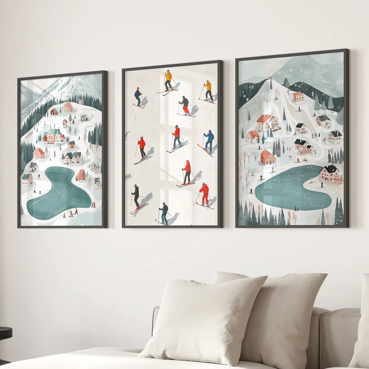 Festive Holiday Home Decor Christmas Village Set