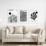 Set Of 3 Black and White Minimalist Prints