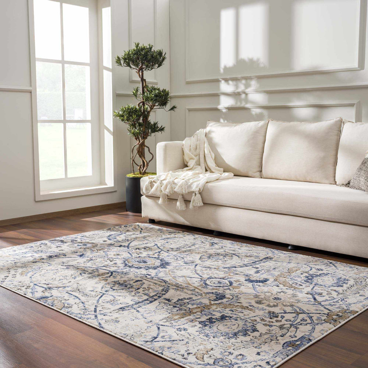Boutique Rugs Georgiana Blue & Beige Oushak Rug - view 4