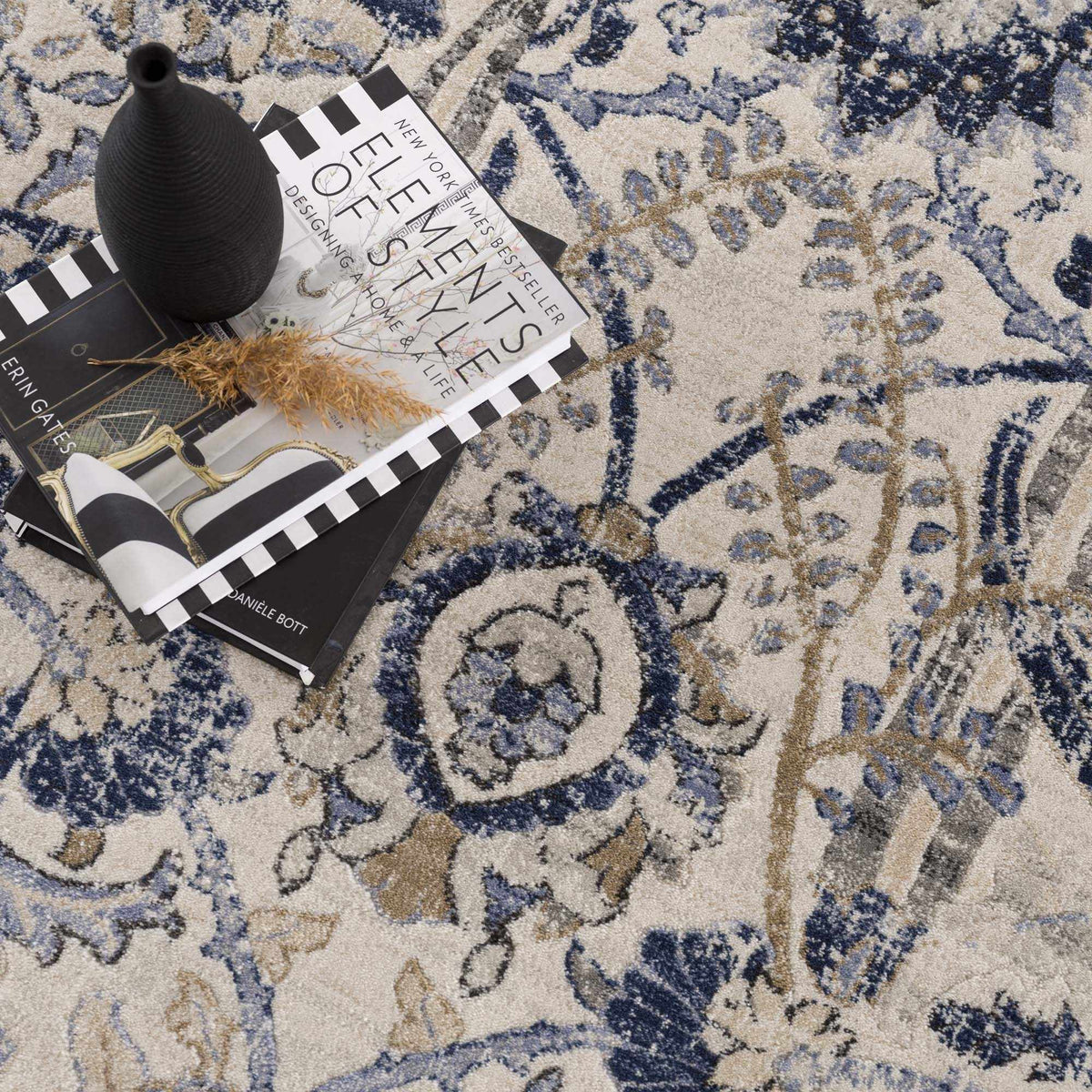 Boutique Rugs Georgiana Blue & Beige Oushak Rug - view 12