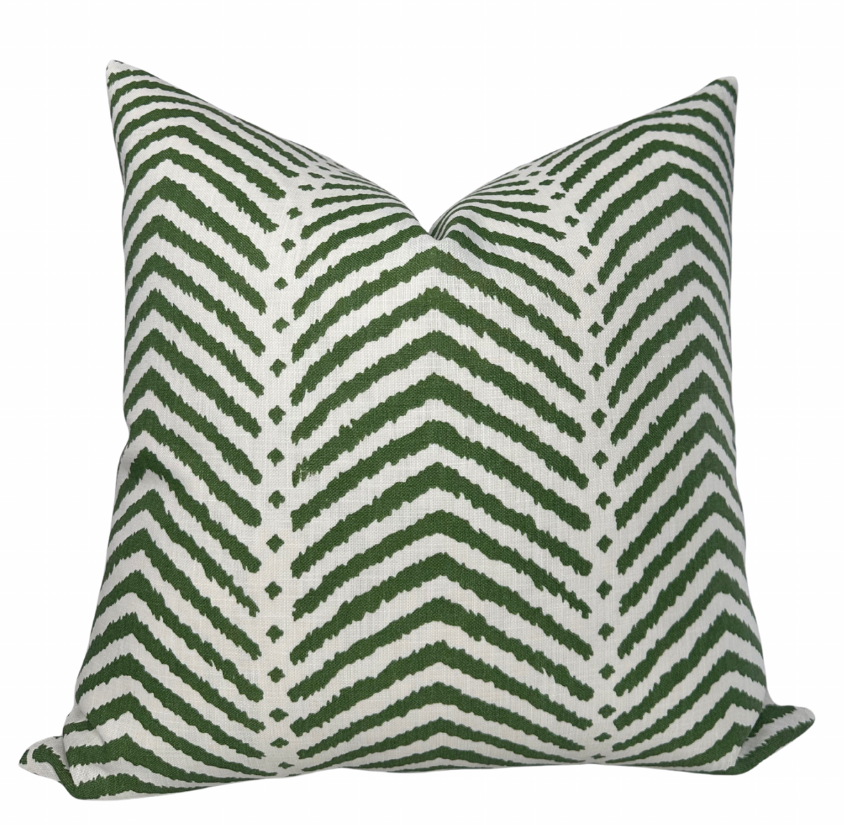 La Jolla Pillow Cover in Verde Green, Schumacher Textiles