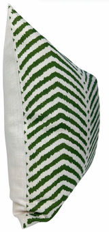 La Jolla Pillow Cover in Verde Green, Schumacher Textiles