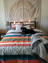 Boho Stripe Quilt Set