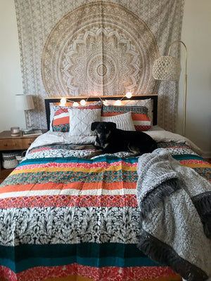 Boho Stripe 3-Piece Quilt Set