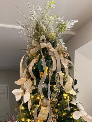 Silver and Gold Holiday Tree Decorating Kit