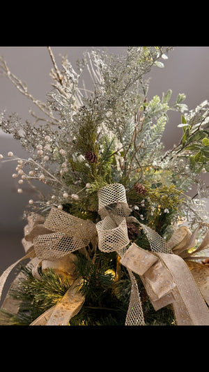 Silver and Gold Holiday Tree Decorating Kit