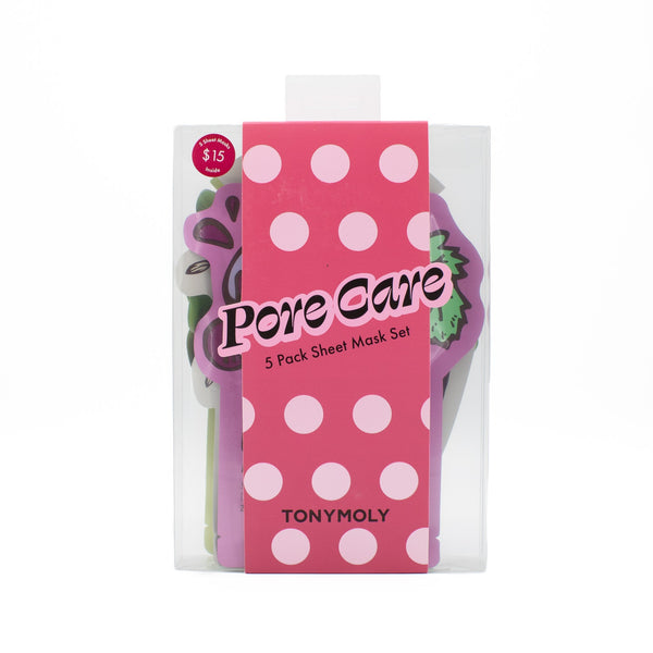 TONYMOLY Pore Care 5 Pack Sheet Mask Set - New