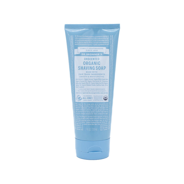 Dr. Bronner's Unscented Organic Shaving Soap 7oz - New
