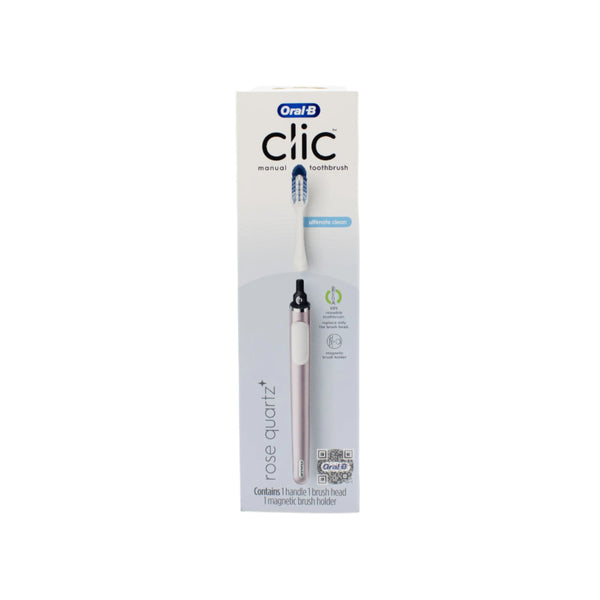 Oral-B Clic Manual Toothbrush with Replaceable Brush Head ROSE QUARTZ - New