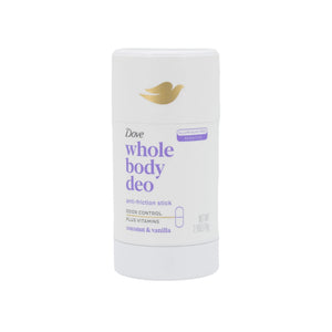 Dove Whole Body Deodorant Stick Coconut & Vanilla 2.6oz - New