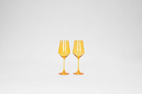 Sunshine Yellow -  Stemless Colored Wine Glass