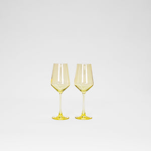 Lemon Drop - Colored Wine Glass