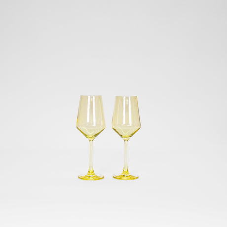 Lemon Drop - Colored Wine Glass