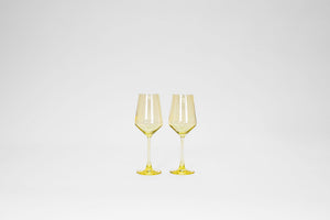 Lemon Drop Yellow- Stemless Colored Wine Glass