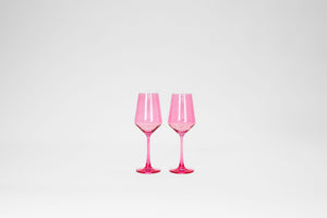 Bubblegum Pink - Stemless Colored Wine Glass