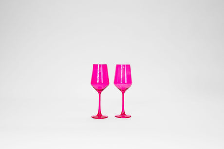 Hot Hot Pink - Stemless Colored Wine Glass