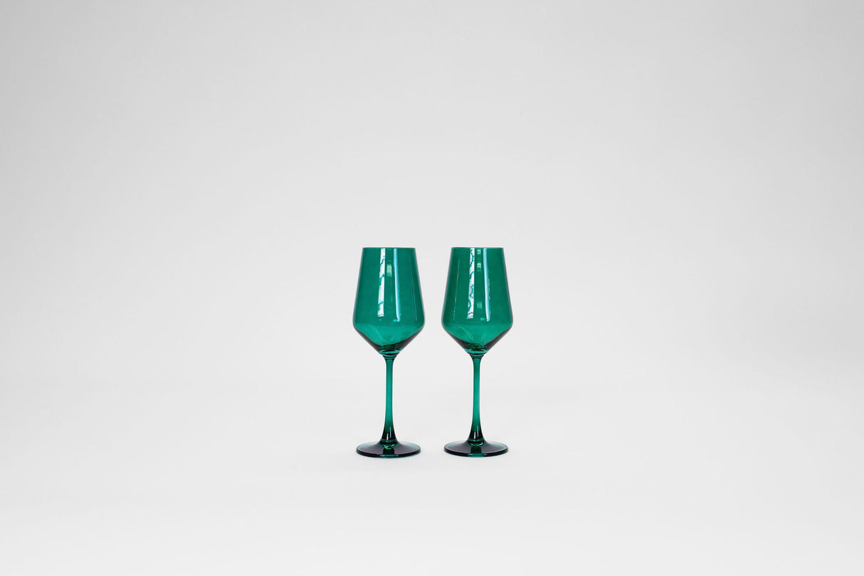 Emerald Green - Stemless Colored Wine Glass