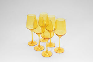 Sunshine Yellow - Colored Wine Glass