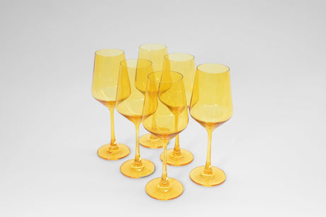 Sunshine Yellow -  Stemless Colored Wine Glass