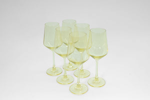 Lemon Drop - Colored Wine Glass