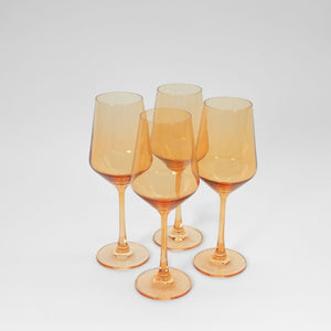 Creamsicle - Colored Wine Glass