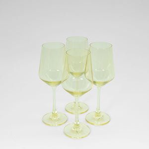 Lemon Drop - Colored Wine Glass