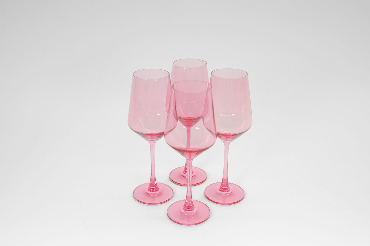 Bubblegum Pink - Stemless Colored Wine Glass