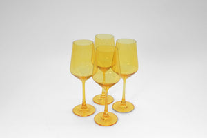 Sunshine Yellow -  Stemless Colored Wine Glass