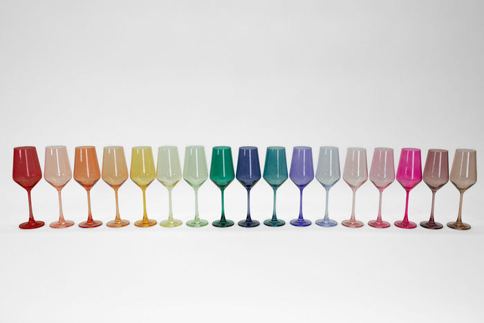 The Full Hause - Set of 14 Colored Wine Glasses