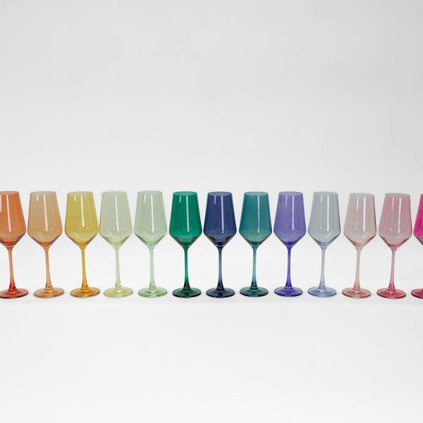 The Full Hause - Set of 16 Colored Wine Glasses