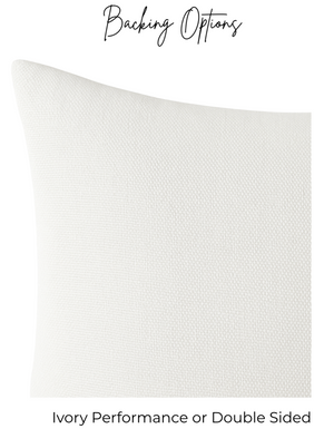 Schumacher Billy Embroidered Pillow Cover in Natural