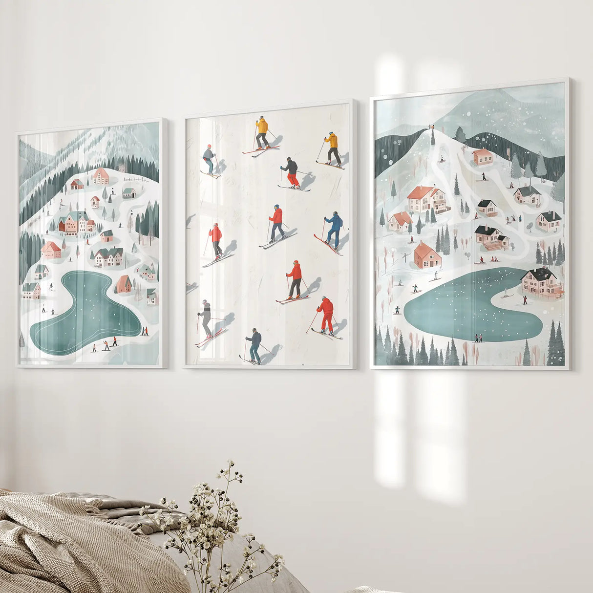 Festive Holiday Home Decor Christmas Village Set