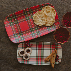 Sweet Water Decor Red and White Plaid Stacking Melamine Tray - view 4