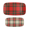 Sweet Water Decor Red and White Plaid Stacking Melamine Tray