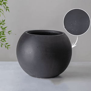 Round Magnesium Clay Planter