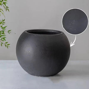 Round Magnesium Clay Planter